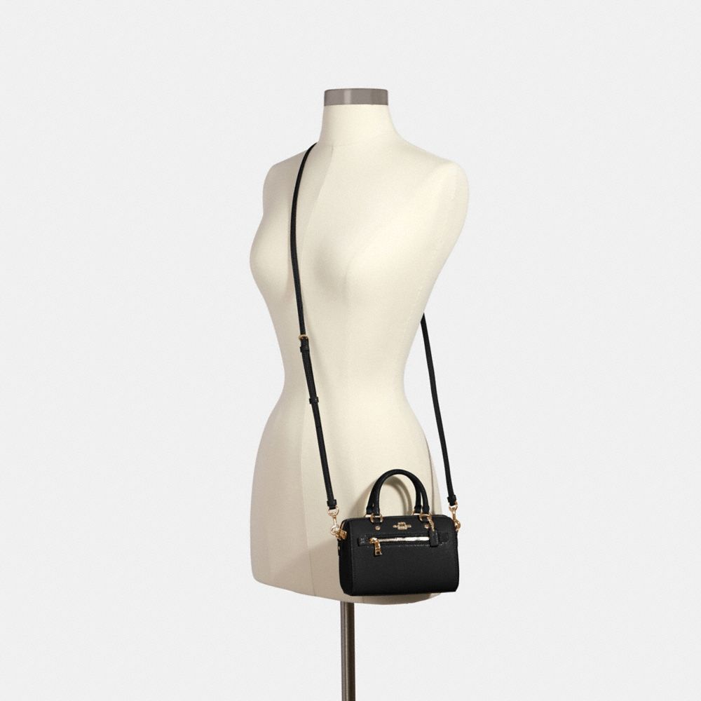 Coach Mini Rowan Leather Crossbody Bag In Black – Pickposh Original