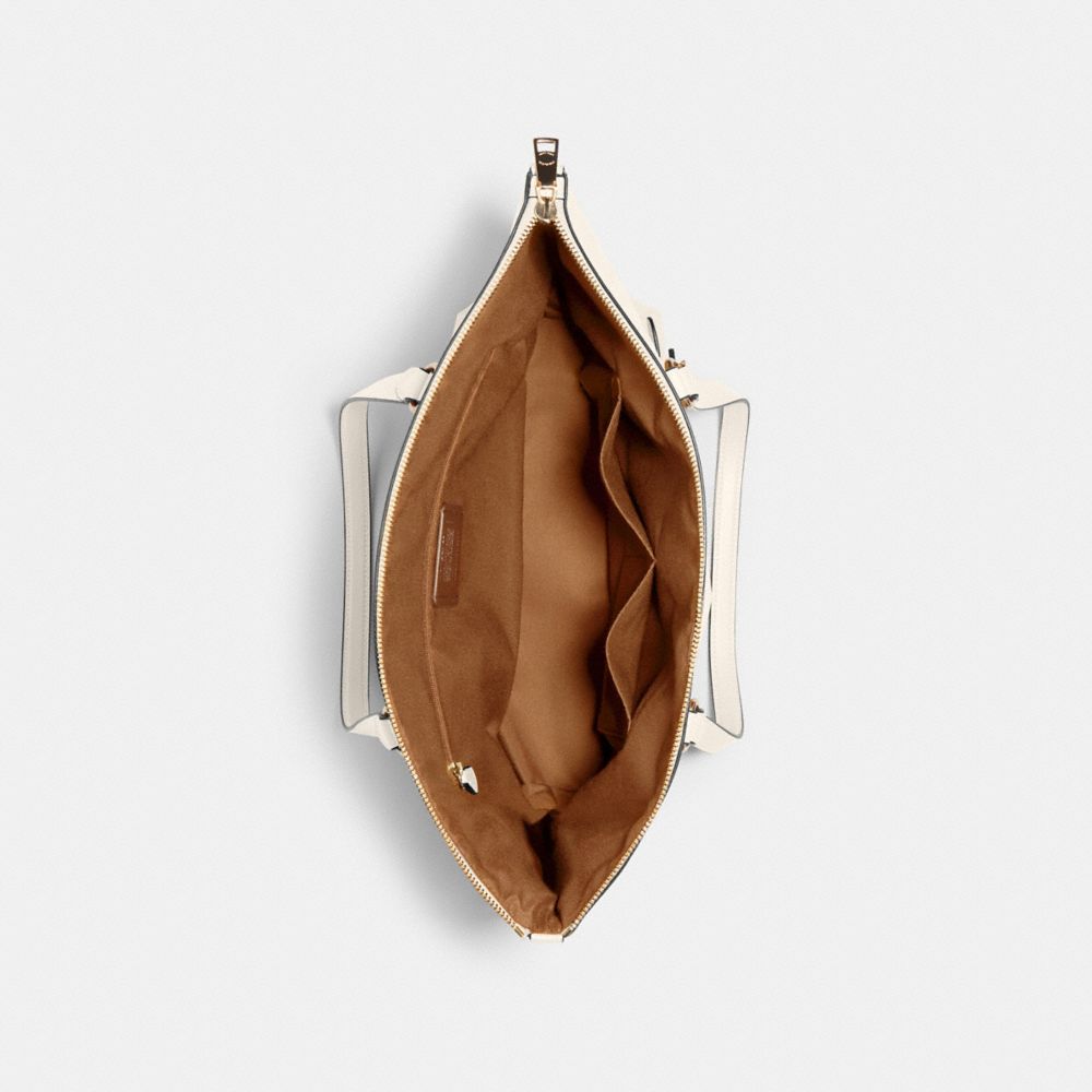 COACH®,Gallery Tote Bag In Signature Leather,,Inside View,Top View