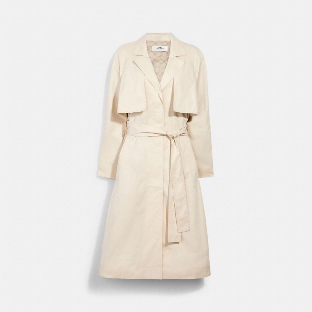 Light Drapey Trench Coat With Signature Lining