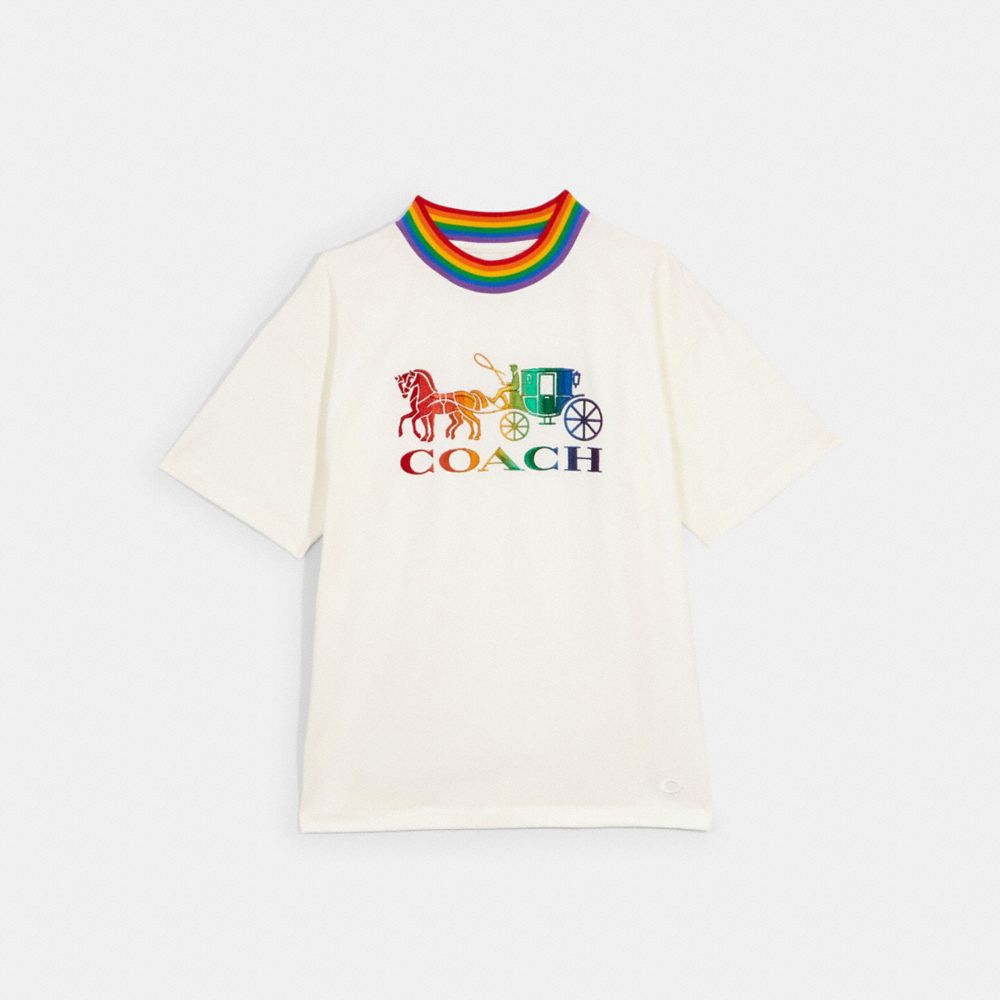 Coach Rainbow Neck T Shirt