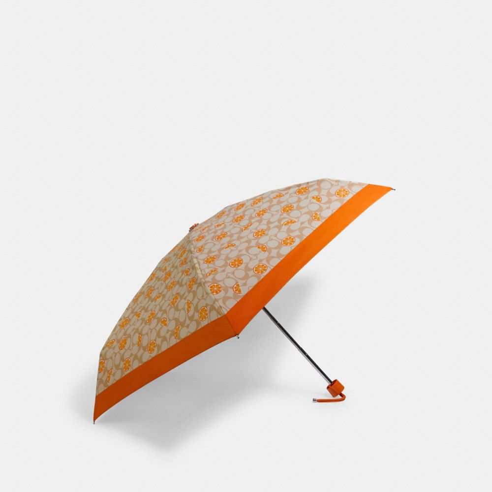Mini parapluie en imprimé signature orange