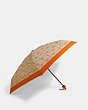 Mini Umbrella In Orange Signature Print
