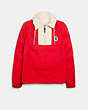 COACH®,ANORAK,Barbados Cherry,Front View