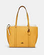 COACH®,MAY TOTE,Leather,Large,QB/HONEY,Front View