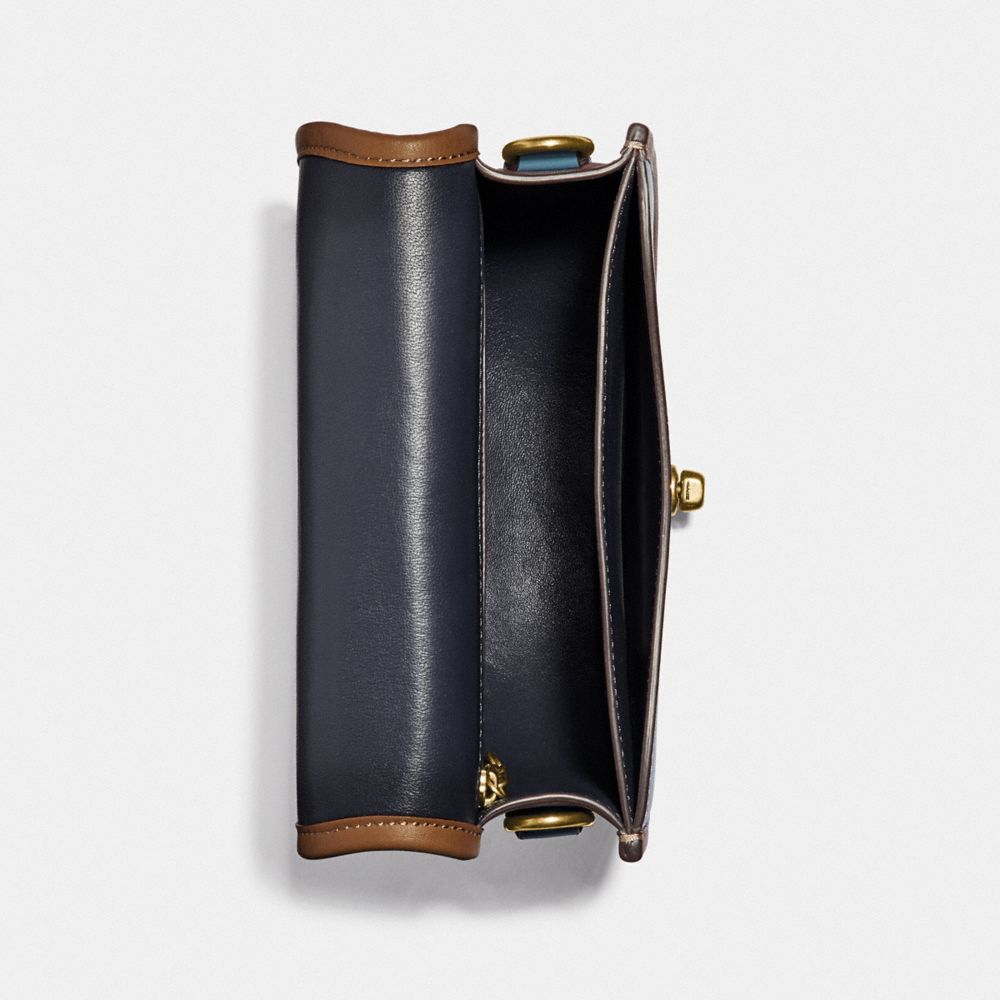 Turnlock Saddle Crossbody In Colorblock