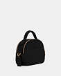 COACH®,SERENA SATCHEL,Leather,Small,Gold/Black,Angle View