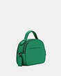 COACH®,SERENA SATCHEL,Leather,Small,Silver/Shamrock,Angle View
