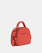 COACH®,SERENA SATCHEL,Leather,Small,Silver/Tangerine,Angle View