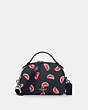 COACH®,SERENA SATCHEL WITH WATERMELON PRINT,pvc,Silver/Navy Red Multi,Front View