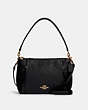 COACH®,SMALL MARLON SHOULDER BAG,Leather,Gold/Black,Front View