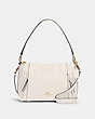 COACH®,SMALL MARLON SHOULDER BAG,Leather,Gold/Chalk,Front View