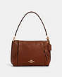 COACH®,SMALL MARLON SHOULDER BAG,Leather,Gold/Redwood,Front View