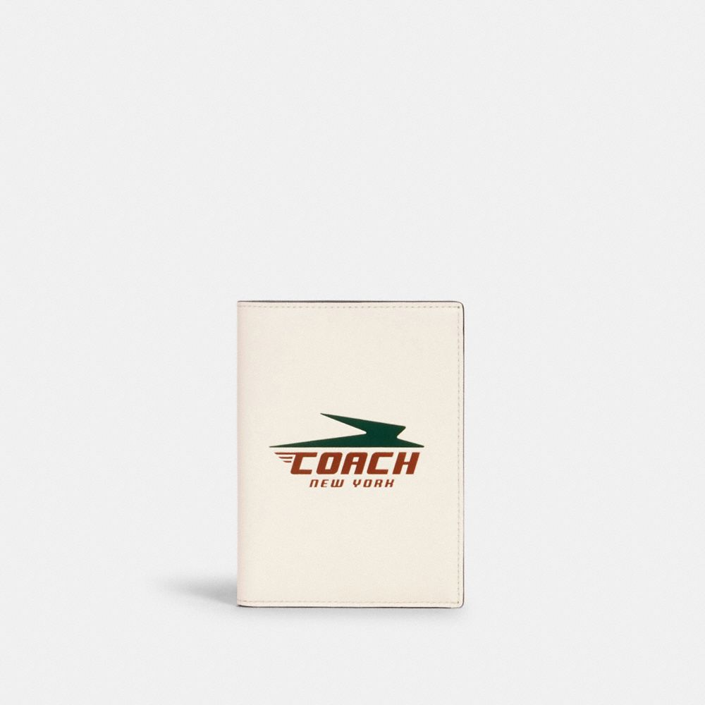 COACH Passport Case In Signature Canvas in Red for Men