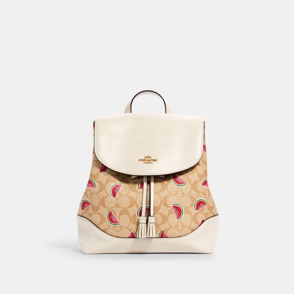 COACH Outlet Elle Backpack In Signature Canvas With Watermelon Print