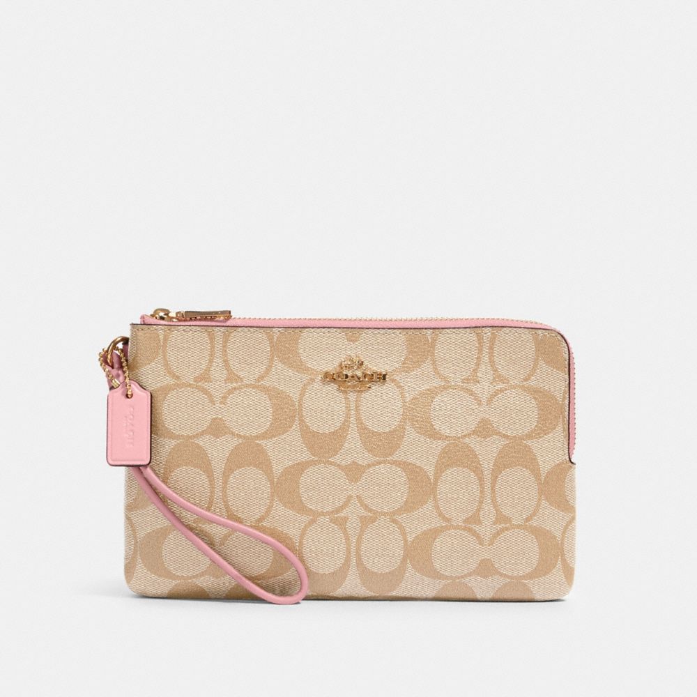 Coach Double Zip Wallet in Signature Canvas