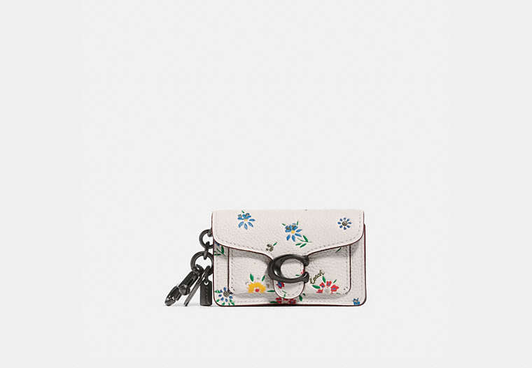Mini Tabby Bag Charm With Wildflower Print
