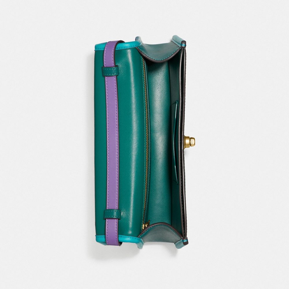 Turnlock clutch in colorblock sale