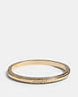 COACH®,COACH PAVE HINGED BANGLE,Metal,Gold,Front View