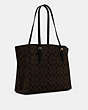 COACH®,MOLLIE TOTE IN SIGNATURE CANVAS,pvc,X-Large,Everyday,Gold/Brown Black,Angle View