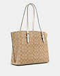 COACH®,MOLLIE TOTE IN SIGNATURE CANVAS,pvc,X-Large,Everyday,Gold/Light Khaki Chalk,Angle View