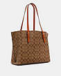 COACH®,MOLLIE TOTE BAG IN SIGNATURE CANVAS,pvc,X-Large,Everyday,Gold/Khaki Sedona,Angle View