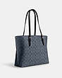 COACH®,MOLLIE TOTE IN SIGNATURE CANVAS,pvc,X-Large,Everyday,Silver/Denim/Midnight Navy,Angle View