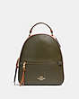 COACH®,JORDYN BACKPACK IN COLORBLOCK,Leather,Gold/Canteen Multi,Front View