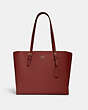 COACH®,MOLLIE TOTE BAG,Leather,X-Large,Everyday,Gold/Cherry,Front View