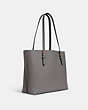 COACH®,MOLLIE TOTE BAG,Leather,X-Large,Everyday,Gold/Heather Grey,Angle View
