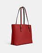 COACH®,MOLLIE TOTE,Leather,X-Large,Everyday,Gold/Red Apple,Angle View
