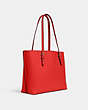 COACH®,MOLLIE TOTE BAG,Leather,X-Large,Everyday,Im/Miami Red,Angle View