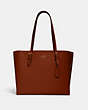 COACH®,MOLLIE TOTE,Leather,X-Large,Everyday,Gold/Redwood/ Electric Pink,Front View