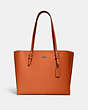 COACH®,MOLLIE TOTE BAG,Leather,X-Large,Everyday,Gold/Sedona Redwood,Front View