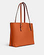 COACH®,MOLLIE TOTE BAG,Leather,X-Large,Everyday,Gold/Sedona Redwood,Angle View