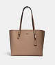 COACH®,MOLLIE TOTE,Leather,X-Large,Everyday,Gold/Taupe Oxblood,Front View