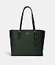 COACH®,CABAS MOLLIE,PITONE LUCIDO,Or/Vert Amazone,Front View