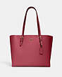 COACH®,CABAS MOLLIE,Cuir,Or/Rouge,Front View