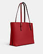 COACH®,MOLLIE TOTE BAG,Leather,X-Large,Everyday,Gold/1941 Red/Oxblood,Angle View