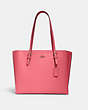 COACH®,MOLLIE TOTE,Leather,X-Large,Everyday,Gold/Confetti Pink/Mango,Front View