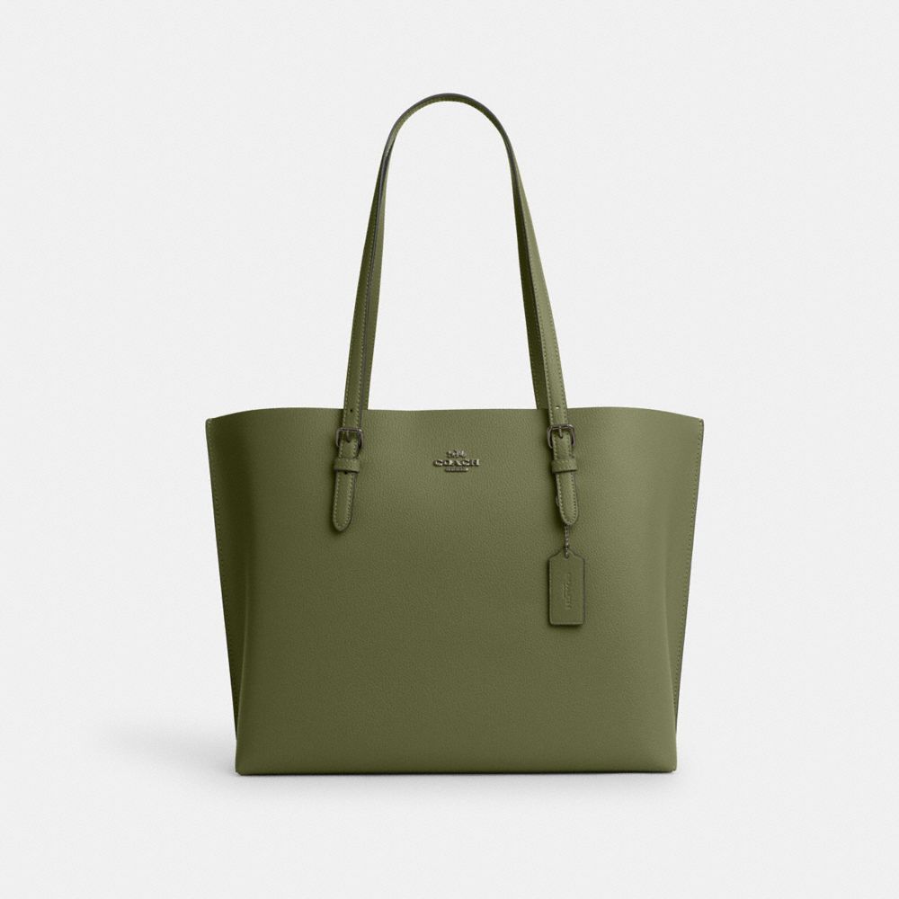 Coach green tote sale