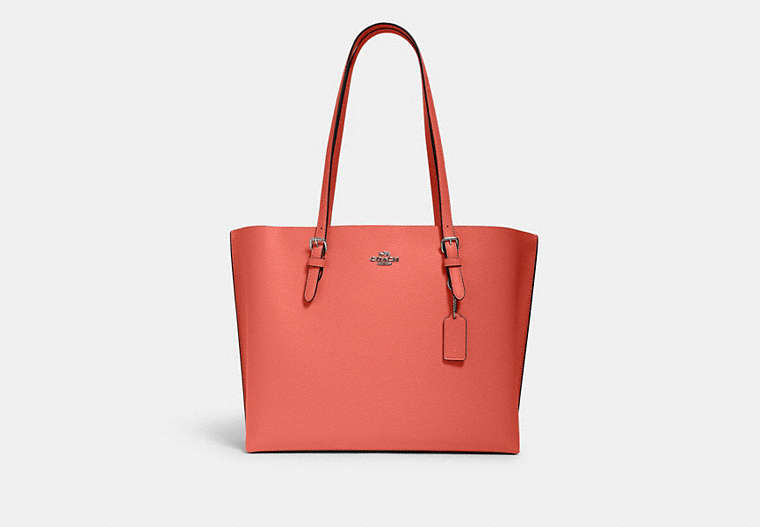 COACH®,MOLLIE TOTE BAG,X-Large,Everyday,Silver/Tangerine Taupe,Front View