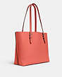 COACH®,MOLLIE TOTE BAG,Leather,X-Large,Everyday,Silver/Tangerine Taupe,Angle View
