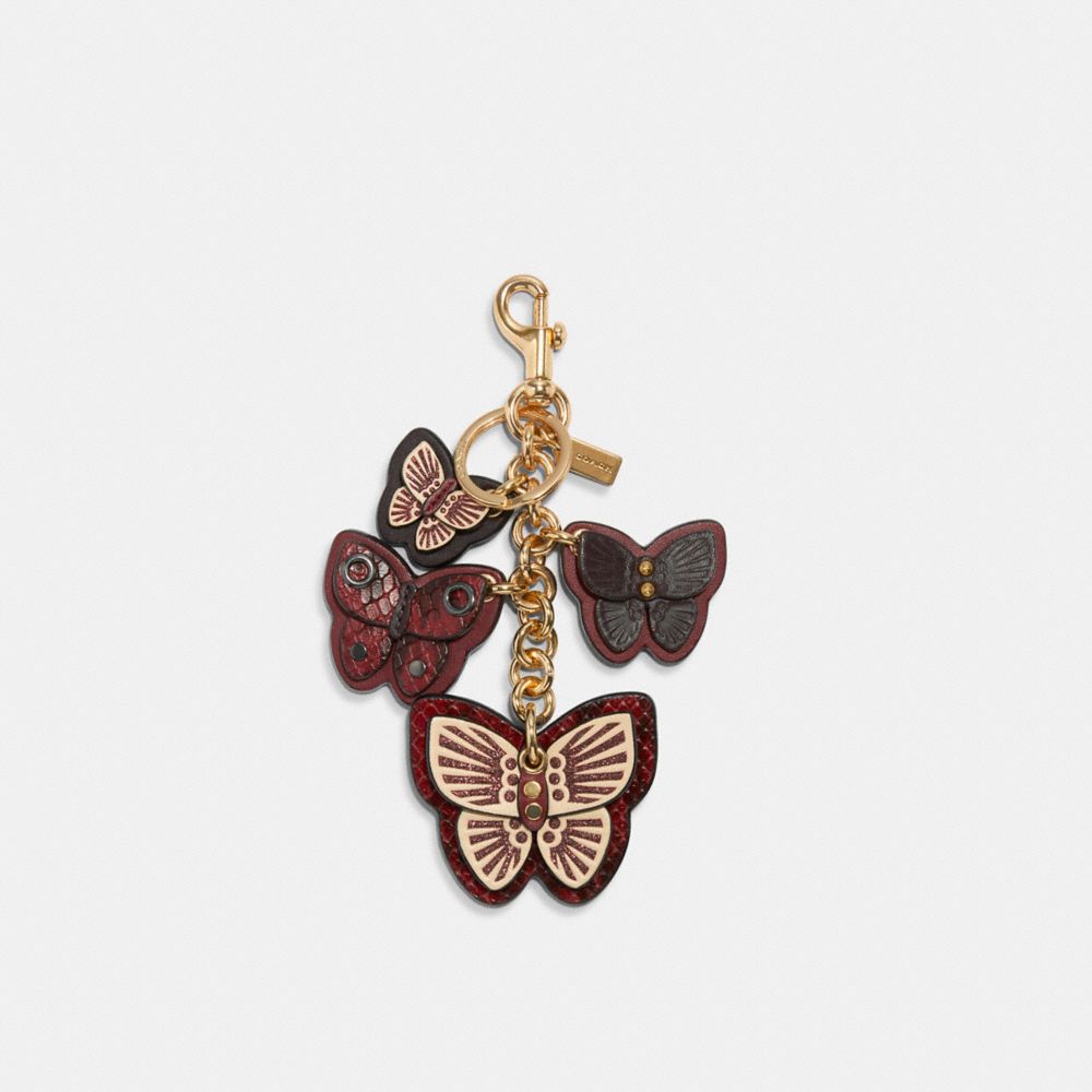 COACH®,Butterfly Cluster Bag Charm,,Front View