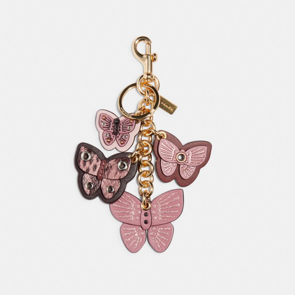 COACH®,Butterfly Cluster Bag Charm,,Front View