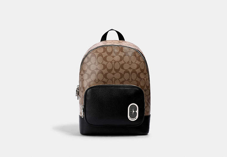 Court Backpack In Signature Canvas With Coach Patch