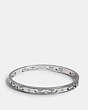 COACH®,SIGNATURE CRYSTAL BANGLE,Metal,Silver,Front View