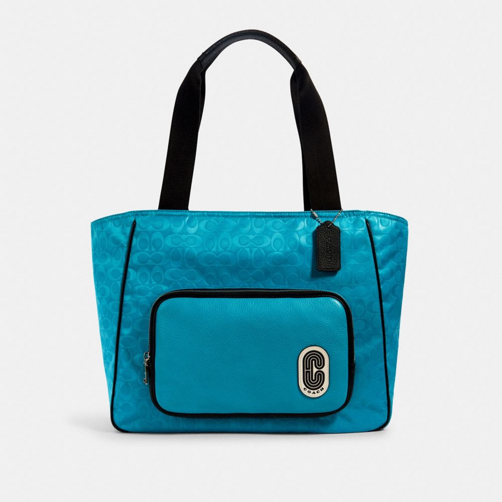 Coach court tote in signature nylon new arrivals