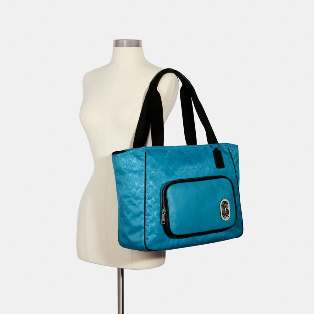 COACH Outlet Court Tote In Signature Nylon With Coach Patch