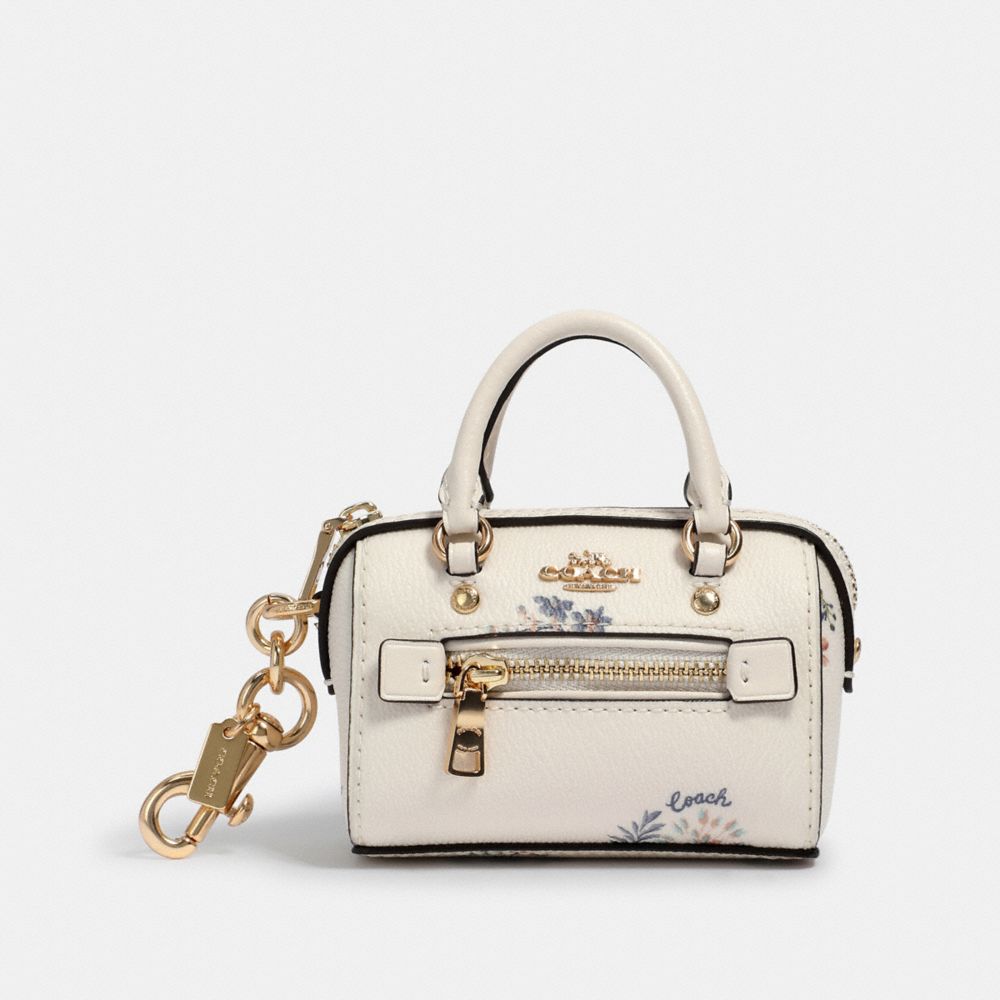 Coach Outlet Mini Rowan Satchel Bag Charm In Signature Canvas