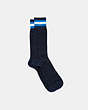 COACH®,SIGNATURE SOCKS,n/a,Dark Navy,Front View